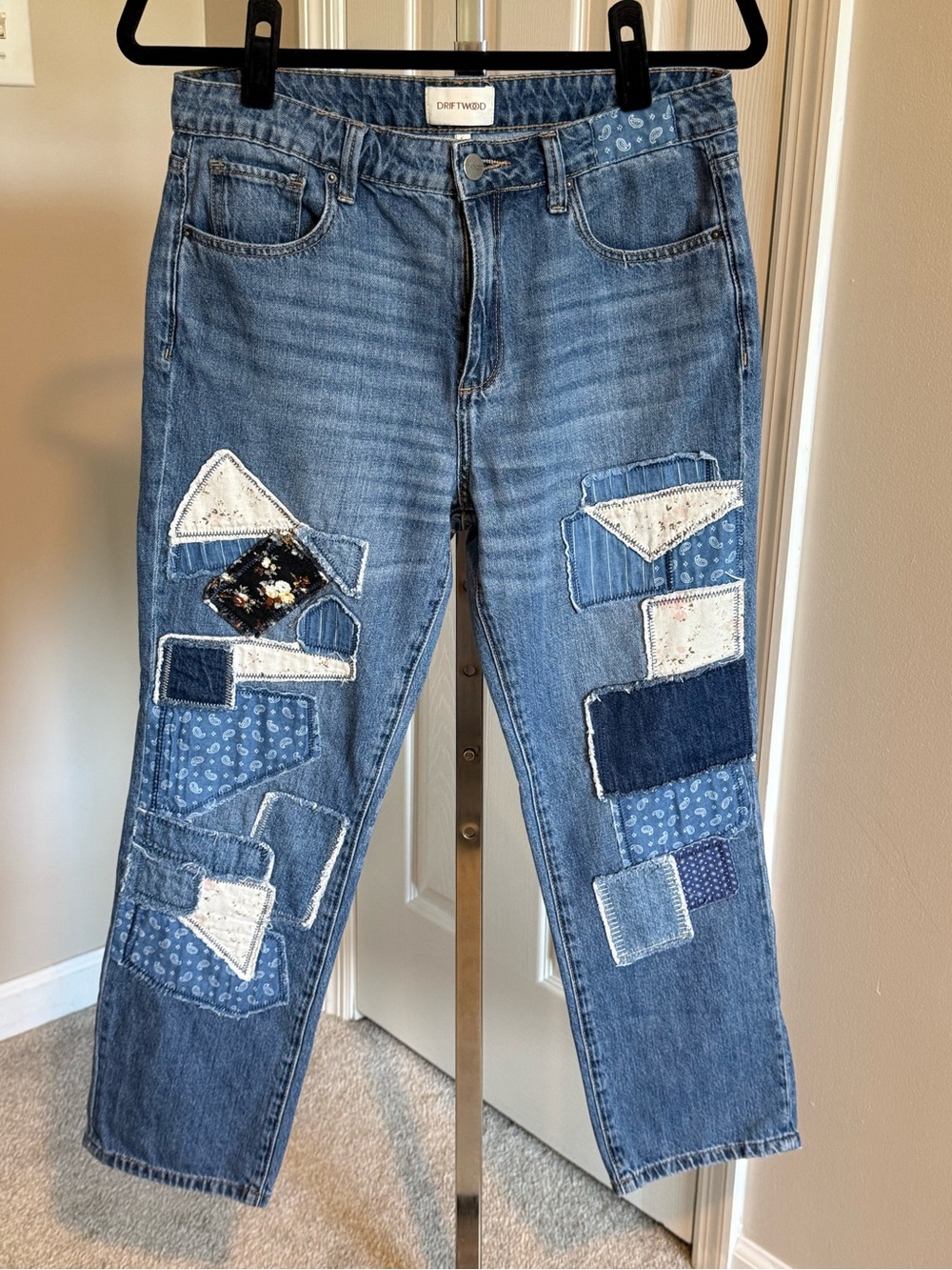 DRIFTWOOD Abbey Patchwork Blue Denim Jeans